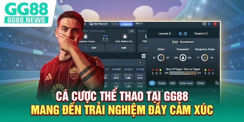 Cá cược thể thao tại GG88 mang đến trải nghiệm đầy cảm xúc