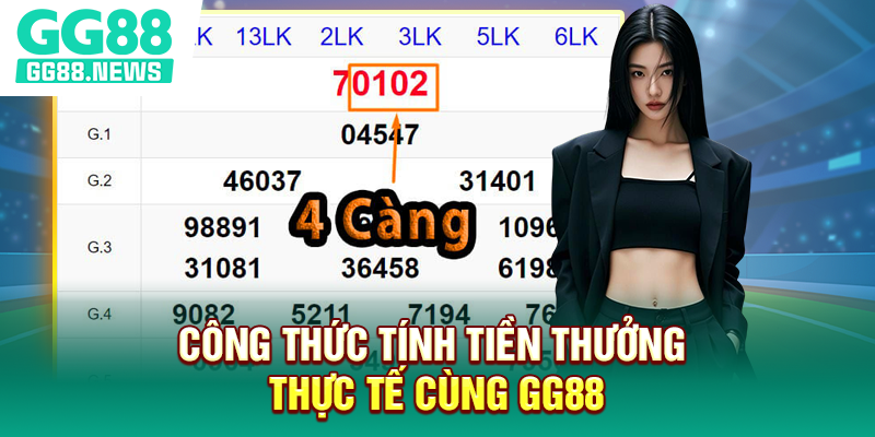 Công thức tính tiền thưởng thực tế cùng GG88